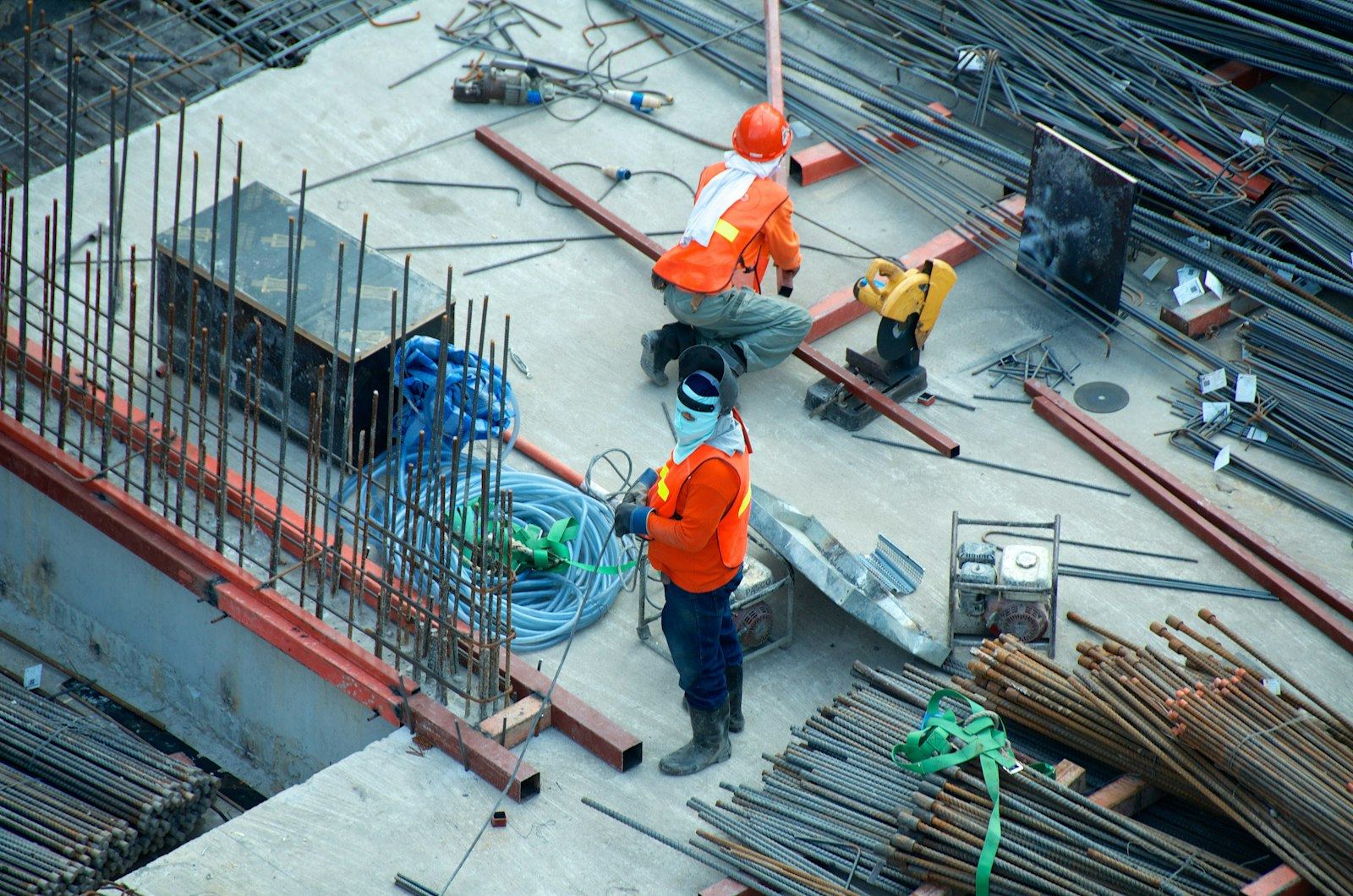 On-site construction activity
